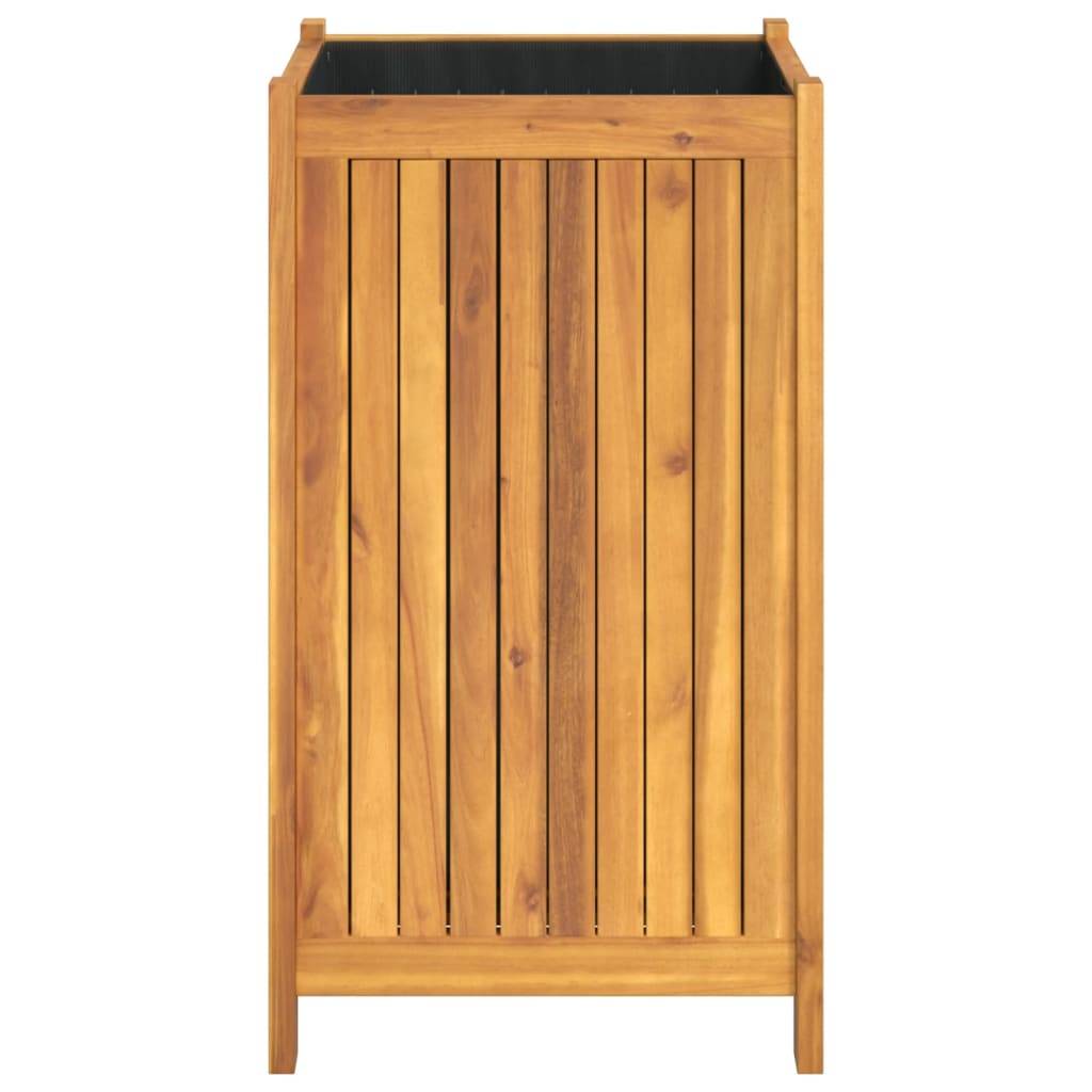 Maison Chic - Jardinière, Bac à fleurs, Pot de fleurs avec doublure 42x42x75 cm bois massif d'acacia - Imagen 6