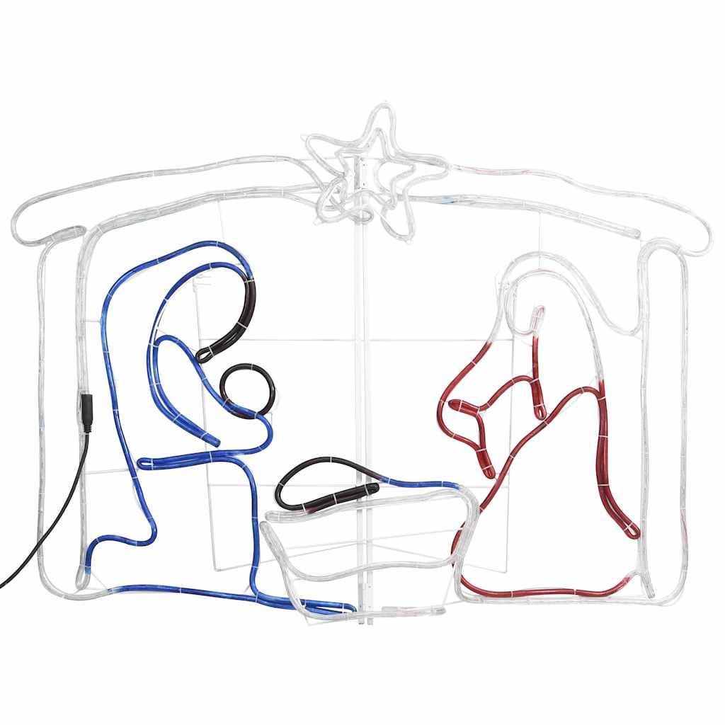 ComfortXL - Crèche de Noël Lumineuse 240 LED Multicolore Décoration Jardin Intérieur 116cm – ComfortXL Outdoor Living - Image 4