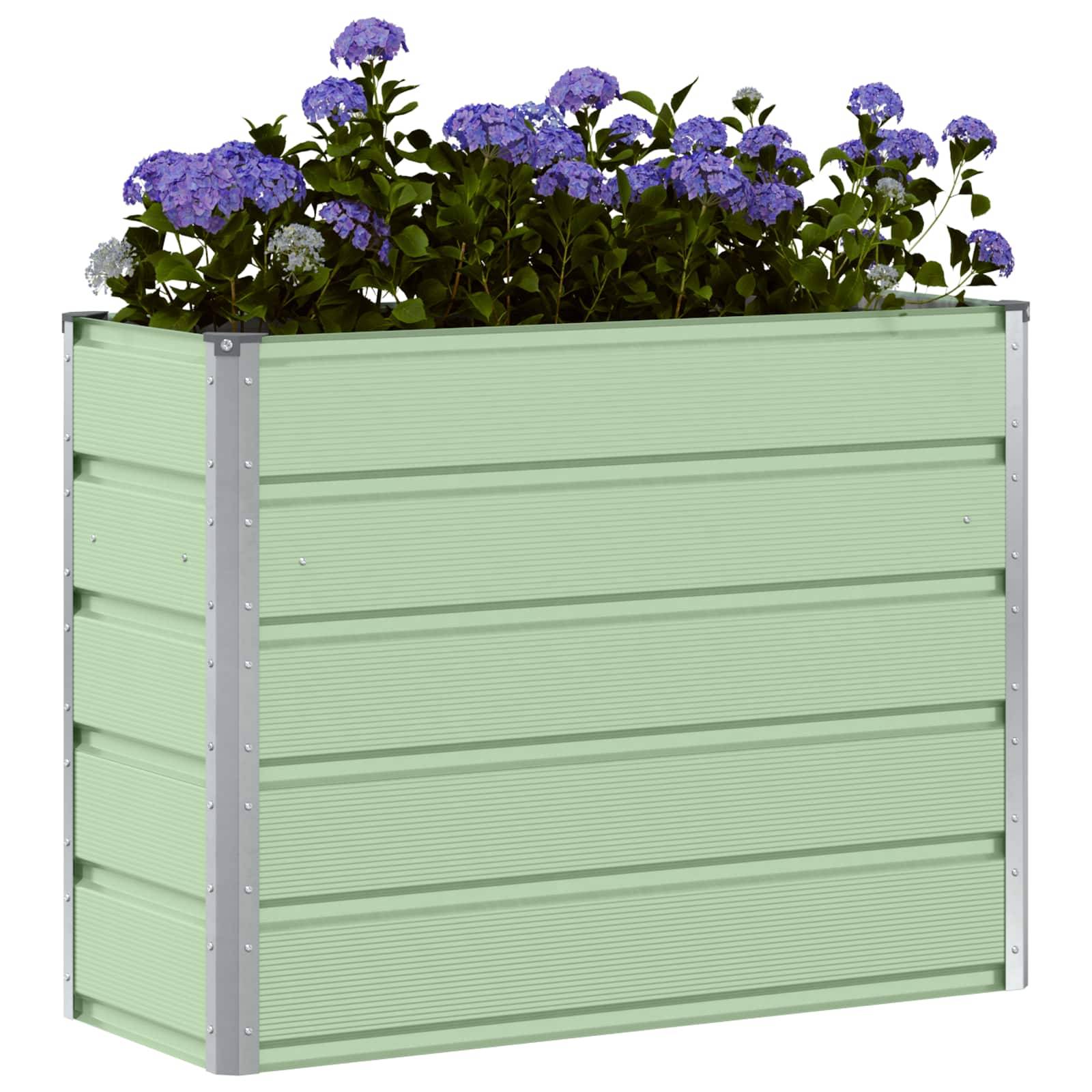 PANGIVO - Jardinière Acier Vert 100 x 40 x 75 cm - PANGIVO - Image 3