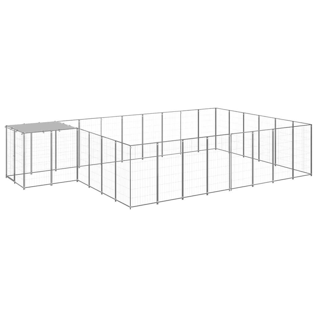 Vidaxl - Chenil Argenté 15,73 m² Acier vidaXL 3082221 - Imagen 2