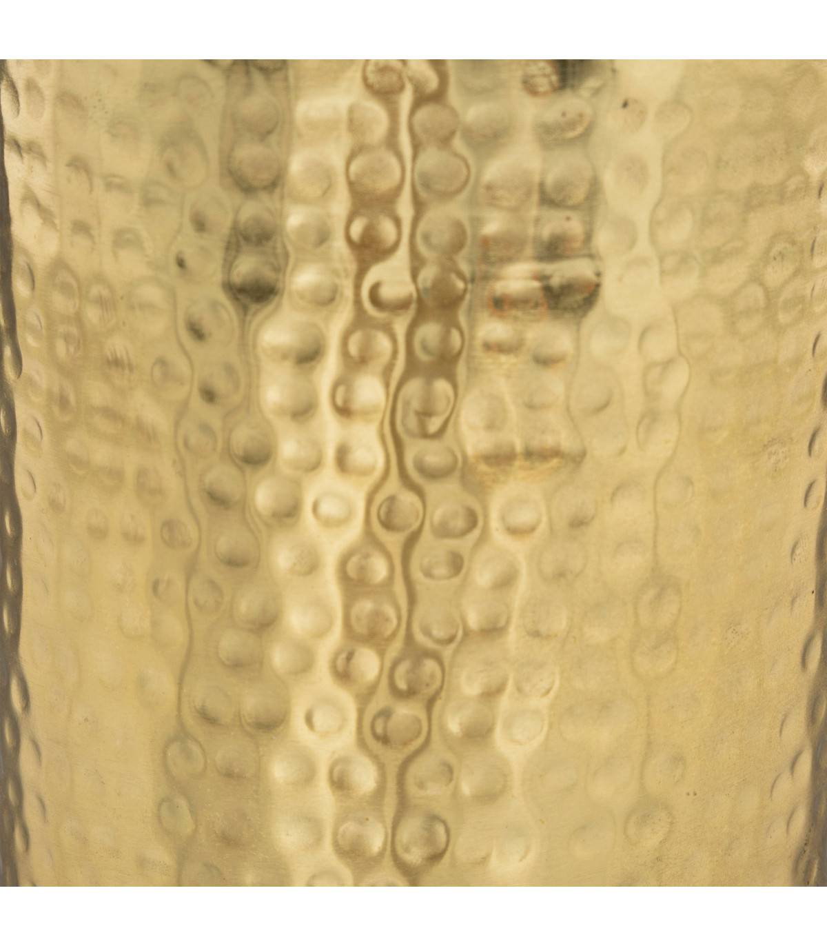 Vase en Métal Doré Martelé H 19 cm - Imagen 2