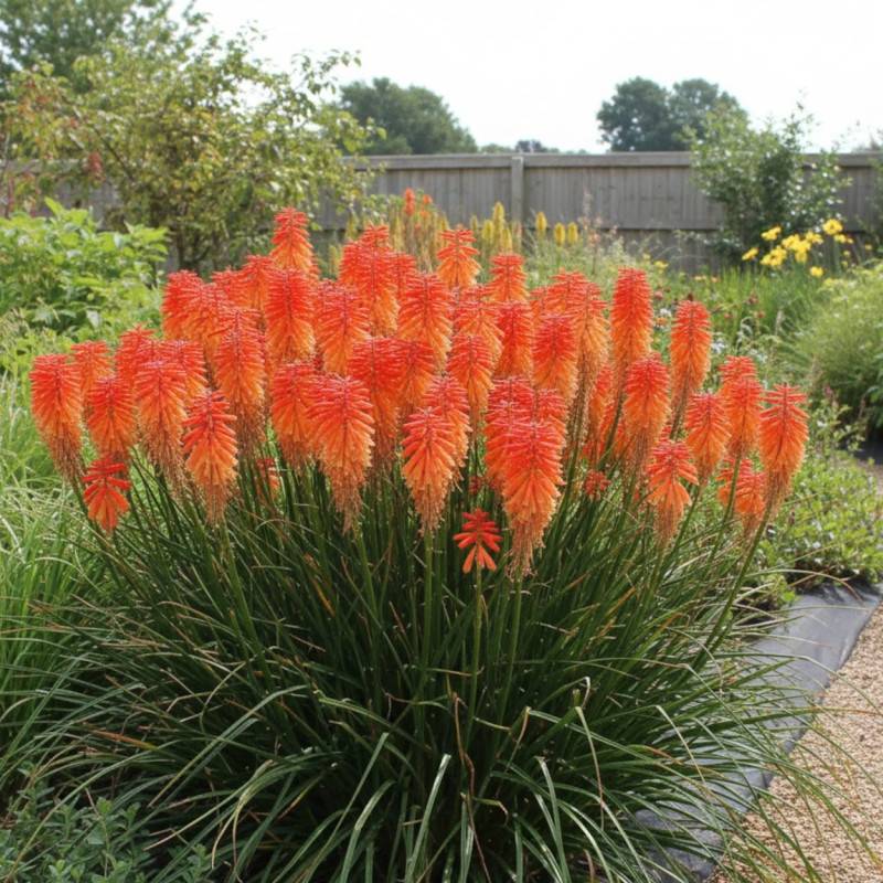 Kniphofia, Tison de Satan Poco Sunset® à fleurs Orange/Rouge - feuillage Caduc - Godet - 5/20 cm - Imagen 1
