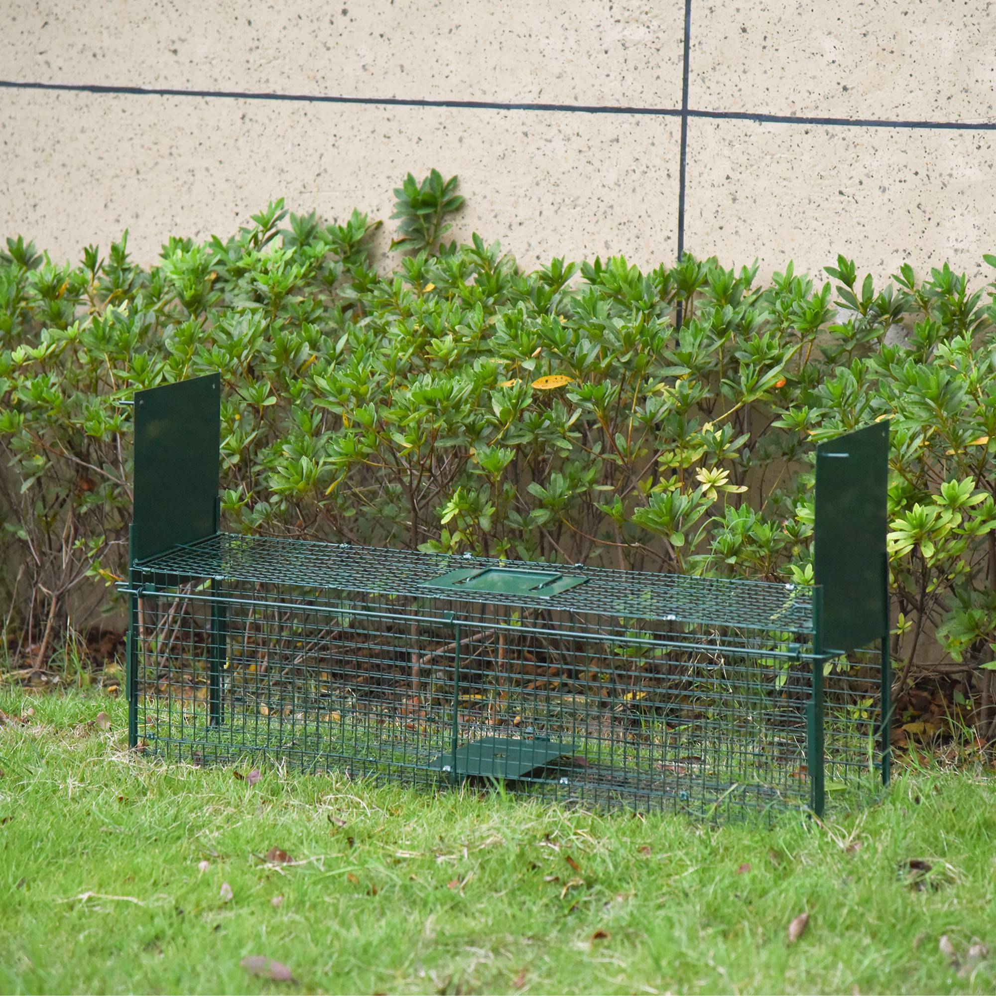 Cage piège pour petits animaux, cage pour souris et rats avec double porte, 100x25x28 cm - Image 4