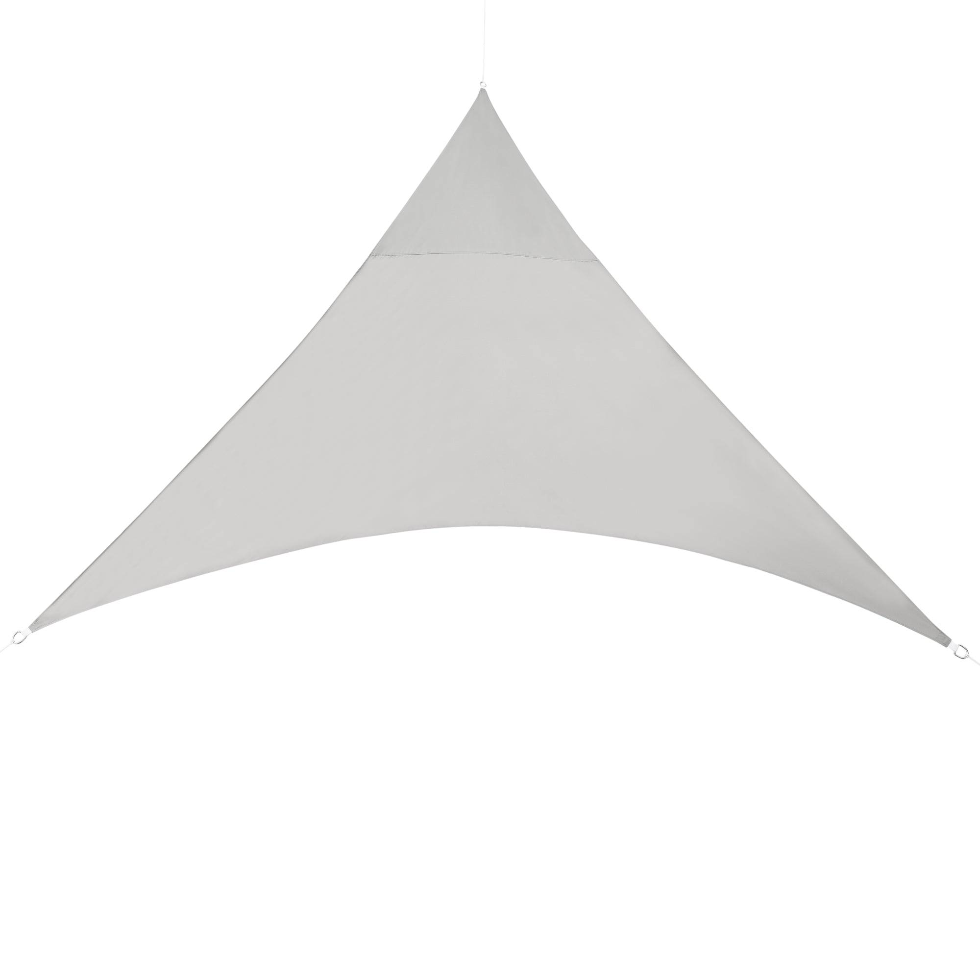 Helloshop26 - Voile d'ombrage toile solaire polyester polyuréthane triangulaire 360 x 360 x 360 cm gris clair - Imagen 1