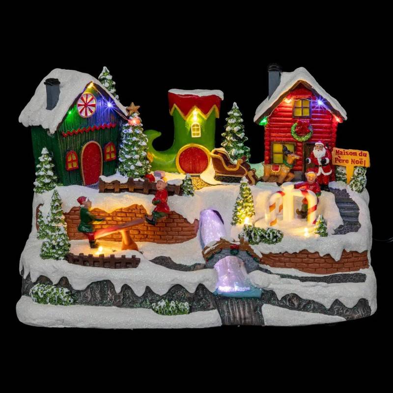Atmosphera - Village lumineux jeux de lutins 13 LED l.31cm musical - Atmosphera Créateur d'intérieur - Imagen 3