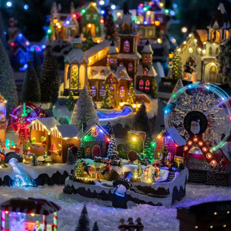 Atmosphera - Village lumineux jeux de lutins 13 LED l.31cm musical - Atmosphera Créateur d'intérieur - Imagen 4