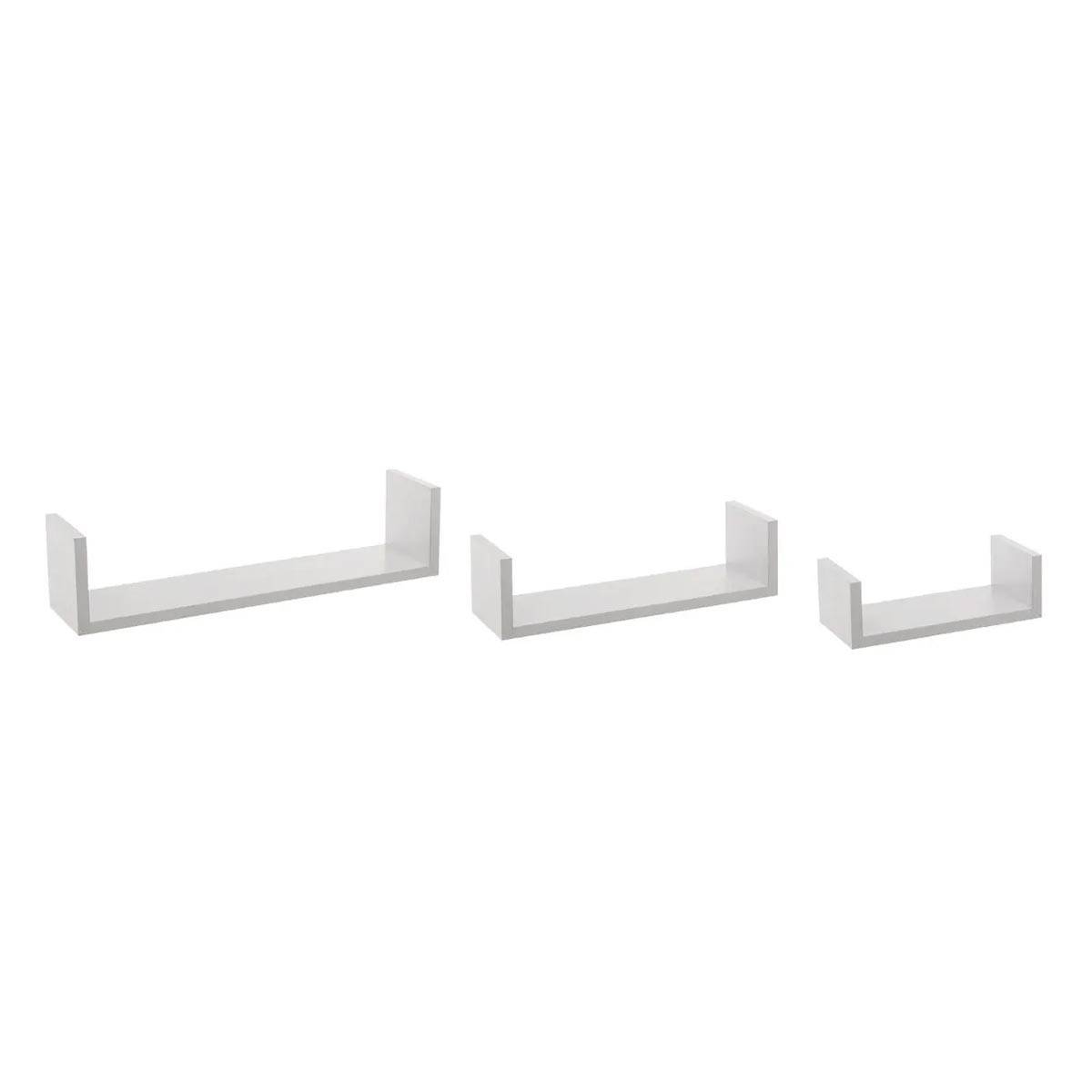 Lot de 3 Étagères Murales "Bord" 42cm Blanc - Image 1