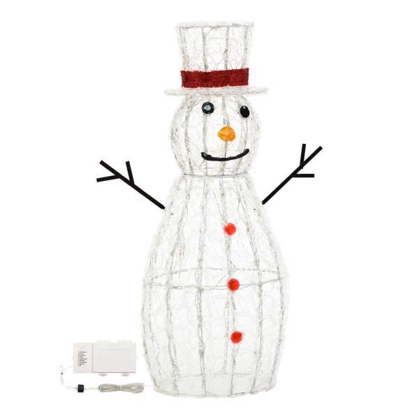 Lotti - Bonhomme de neige lumineux Noël 3D à piles H90cm 180 LED blanc froid 8 modes IP44 Timer SMART Connect  Lotti - Imagen 3