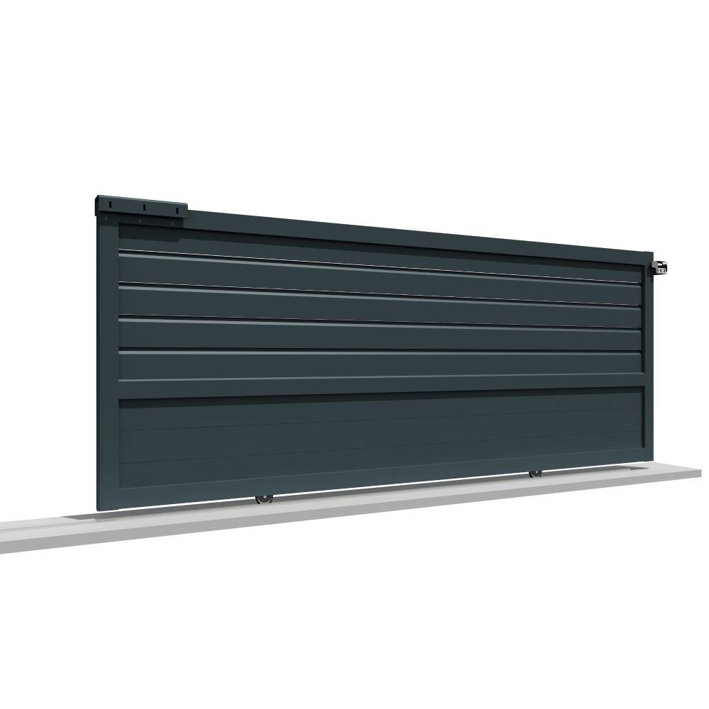 Intersun - Portail coulissant mixte L 3500 x H 1564 mm (Gris Anthracite) - INTERSUN - Imagen 1