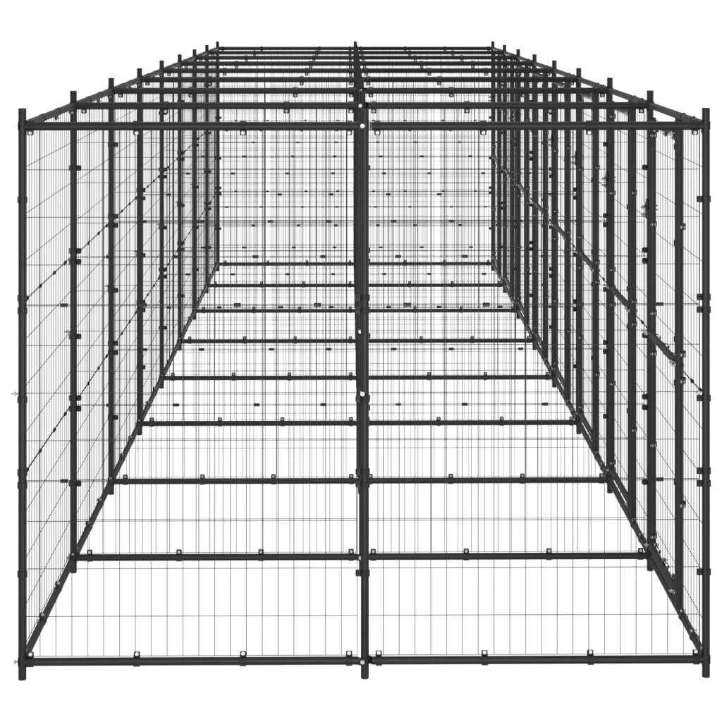 Helloshop26 - Chenil extérieur cage enclos parc animaux chien extérieur acier 19,36 m² - Imagen 4