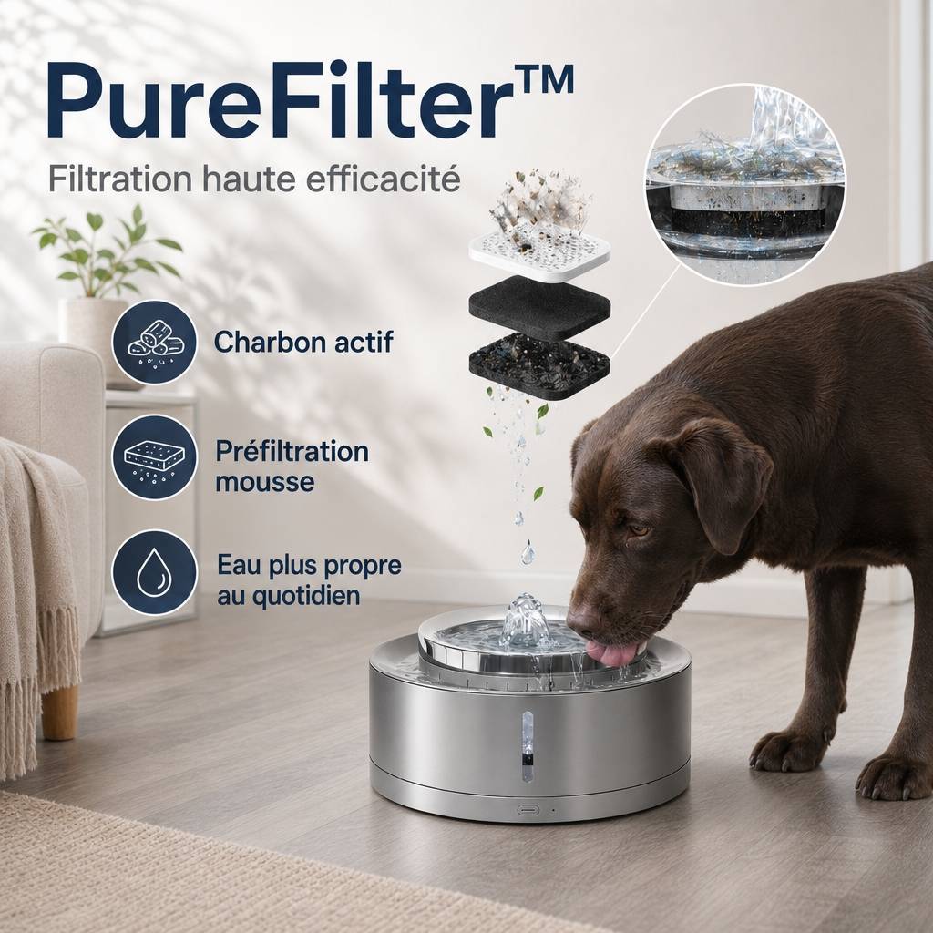 Eziclean - Fontaine pour chien Eziclean® Nutribot Water XL - Image 3