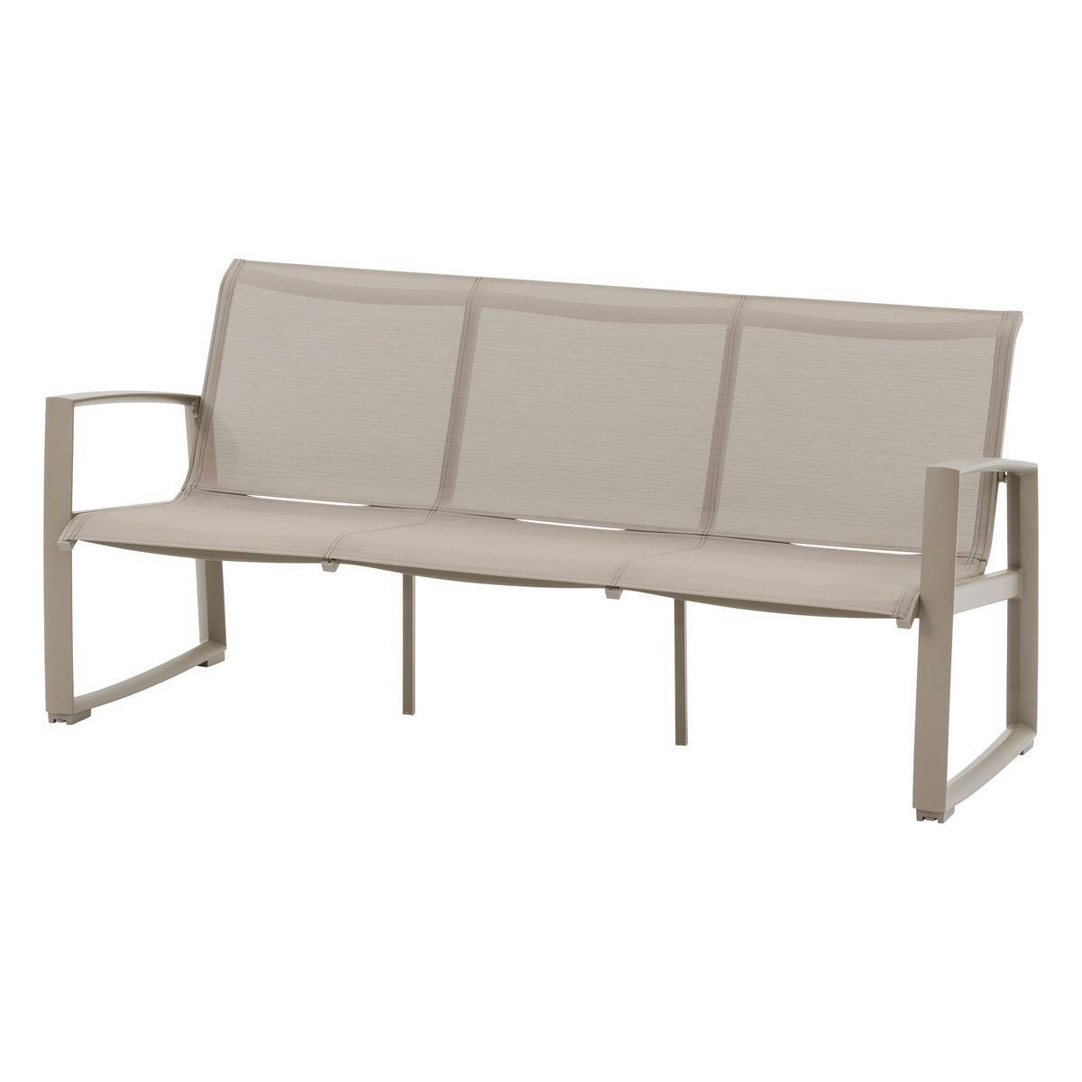 Hesperide - Salon de jardin "Boreane" Noisette & café 5 places en aluminium texaline et polyester Hespéride - Image 3