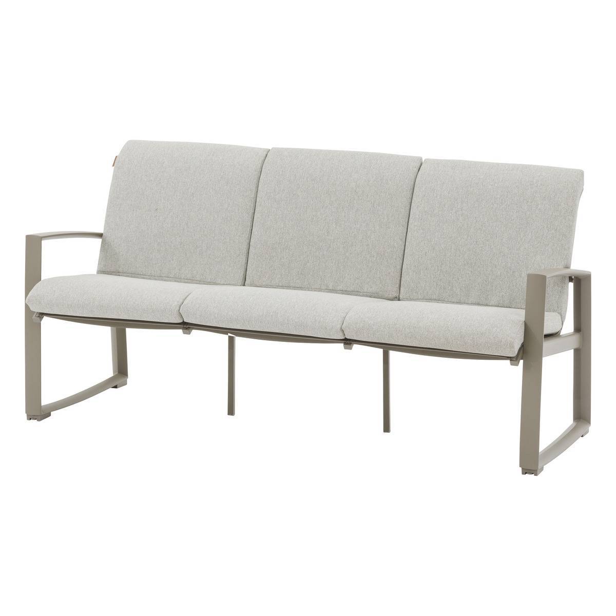 Hesperide - Salon de jardin "Boreane" Noisette & café 5 places en aluminium texaline et polyester Hespéride - Image 2