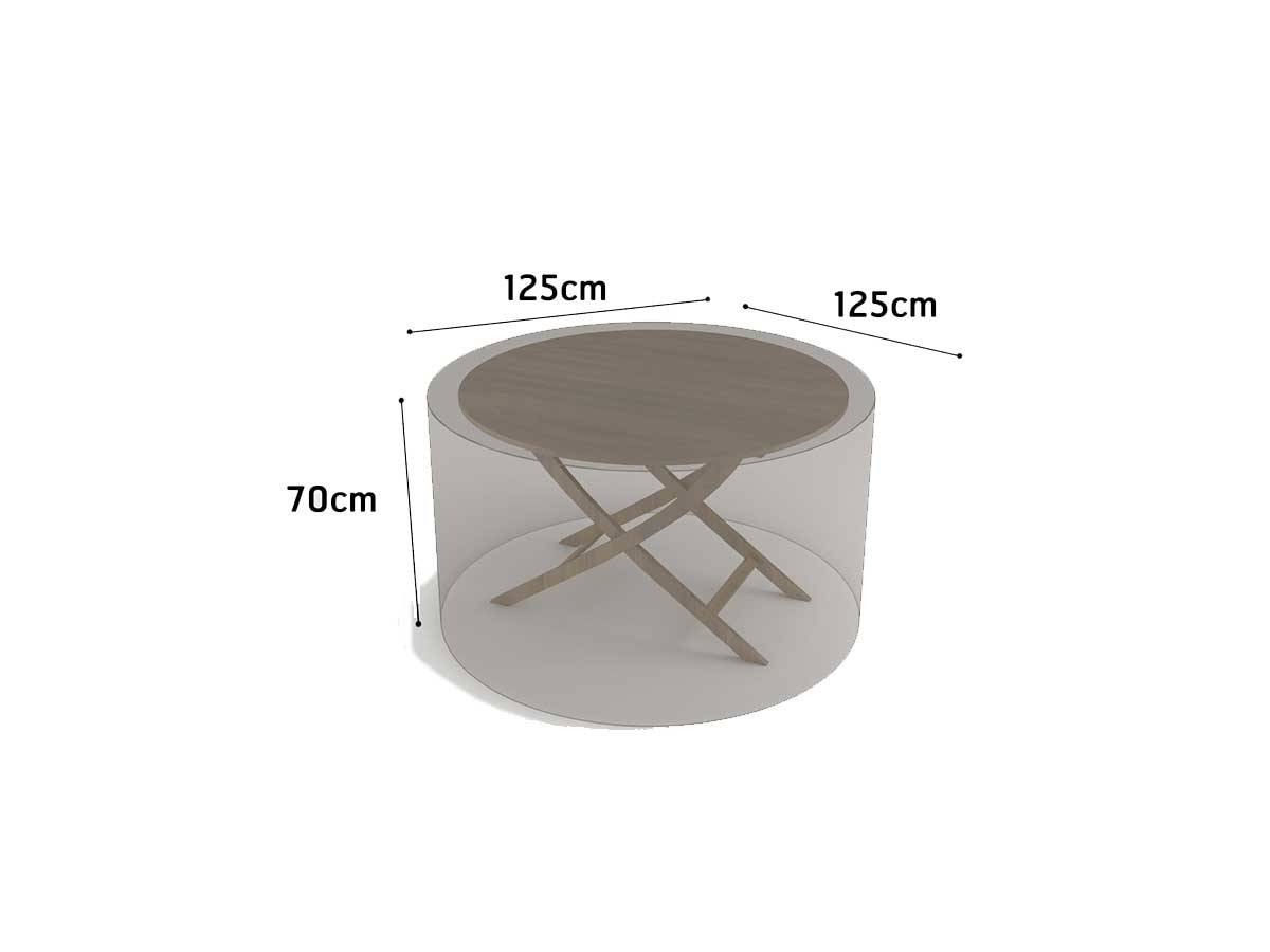 Nortène - Housse de protection en polyester pour table ronde - 125 x 125 x70 cm - 90 g/m2 Nortene - Imagen 3