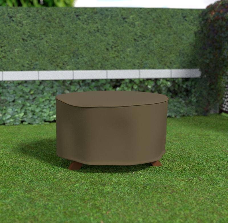 Nortène - Housse de protection en polyester pour table ronde - 125 x 125 x70 cm - 90 g/m2 Nortene - Imagen 1