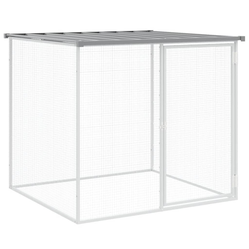 Vidaxl - Cage à poulets avec toit gris clair 203 x 98 x 90 cm en acier galvanisé vidaXL 3189054 - Image 7