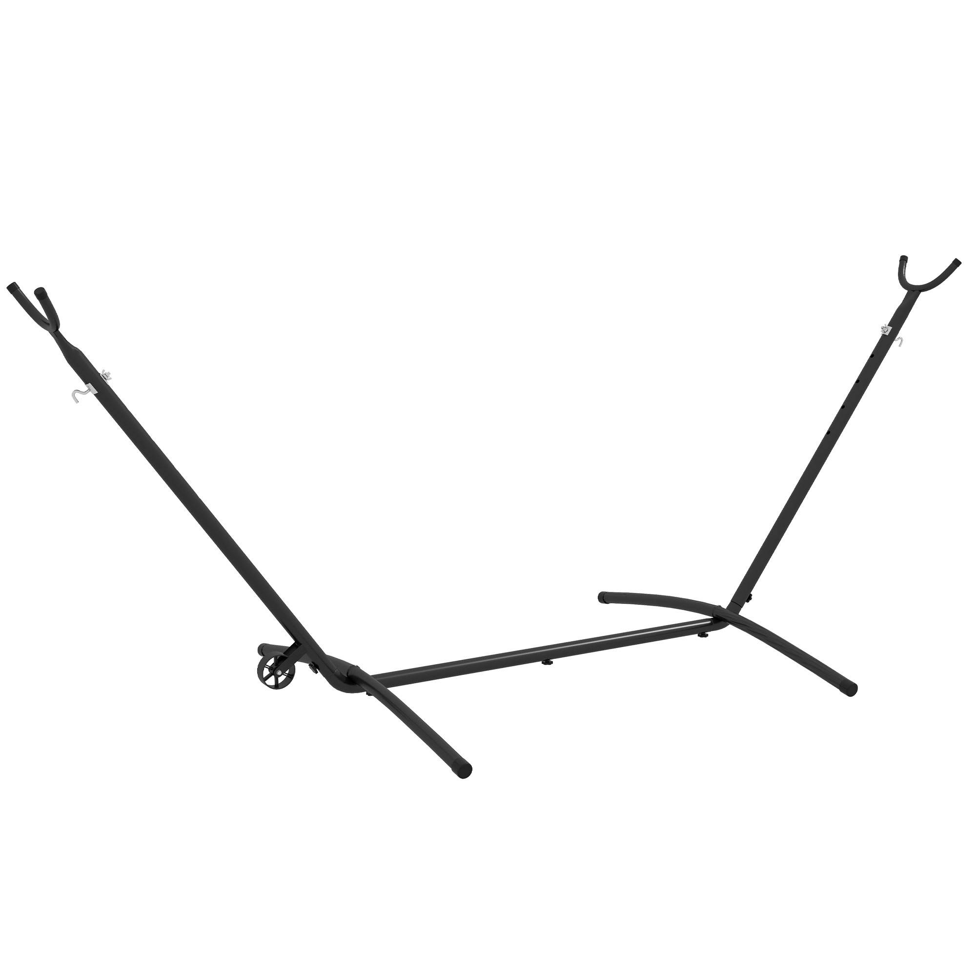 Cadre de hamac pour support Hamac, résistant aux intempéries, taille réglable, 290 cm x 120 cm x 115 cm, noir - Image 1