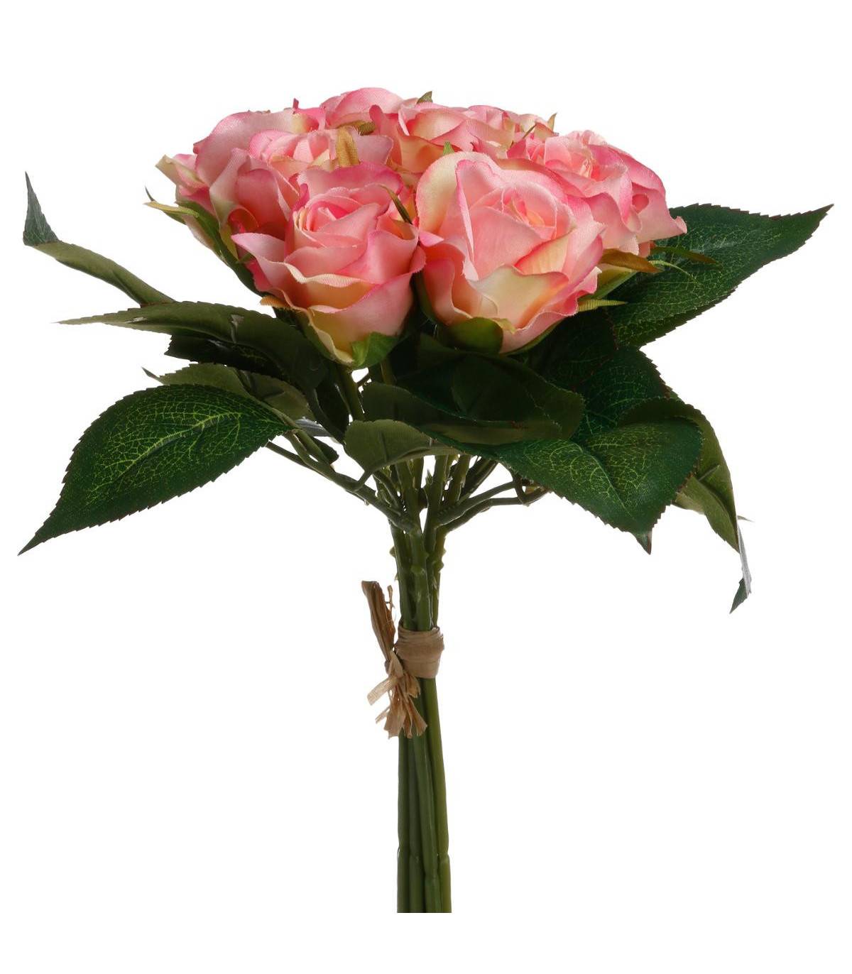 Bouquet de Fleurs artificielles 9 Roses D. 23 x H. 25 cm - Image 1