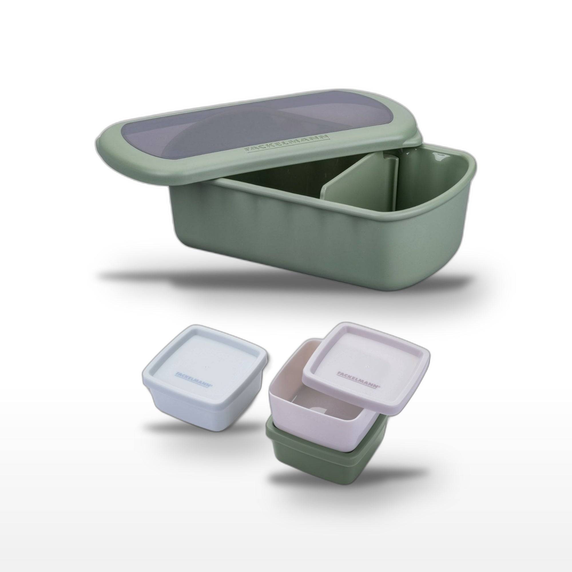 Lot Lunchbox 1L et 3 Boîtes à Sauce Fackelmann Storage - Image 1