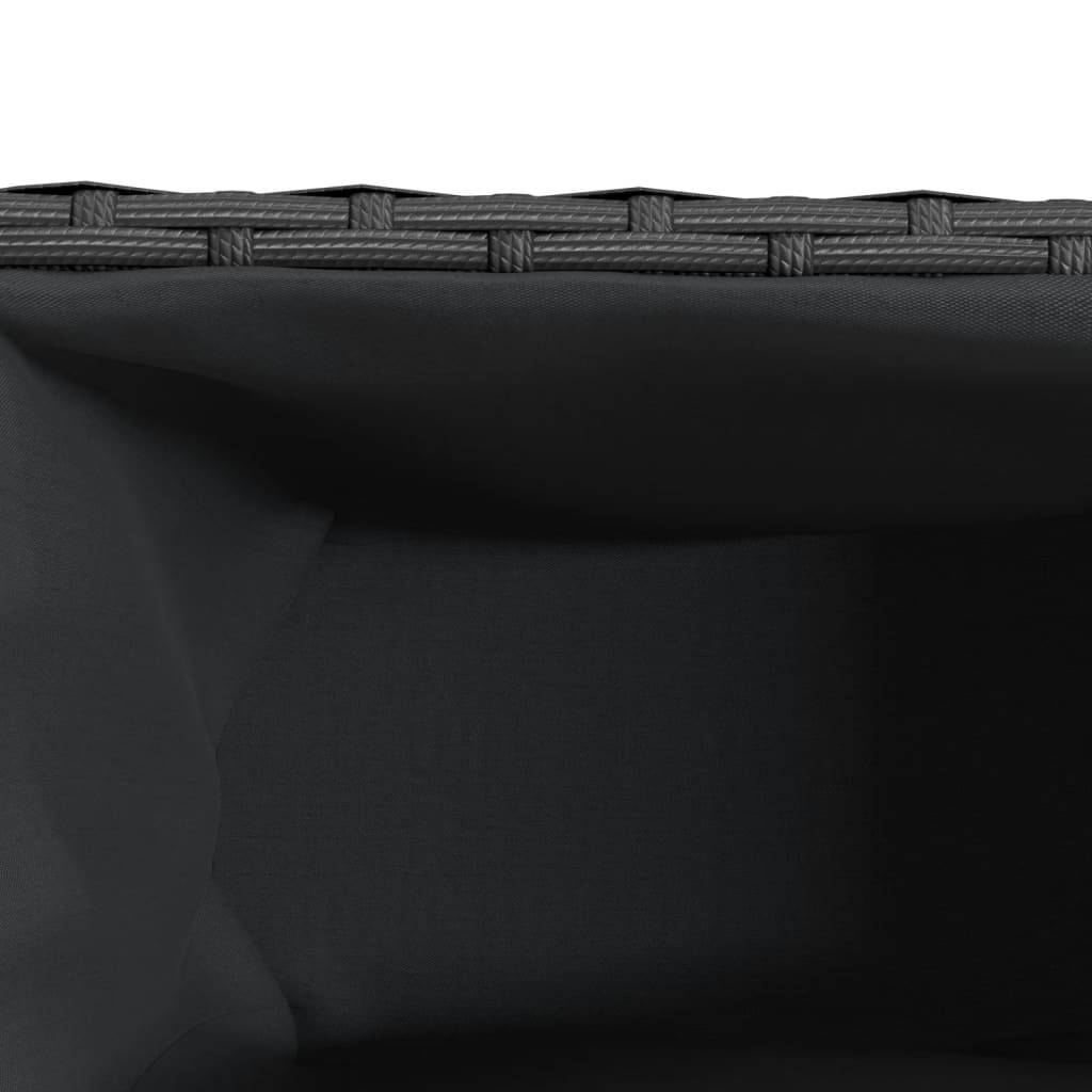 ComfortXL - Jardinière rectangulaire Résine Tressée 3 Bacs pour Plantes aromatiques Balcon 105x30x32 cm Noir - ComfortXL Outdoor Living - Image 9