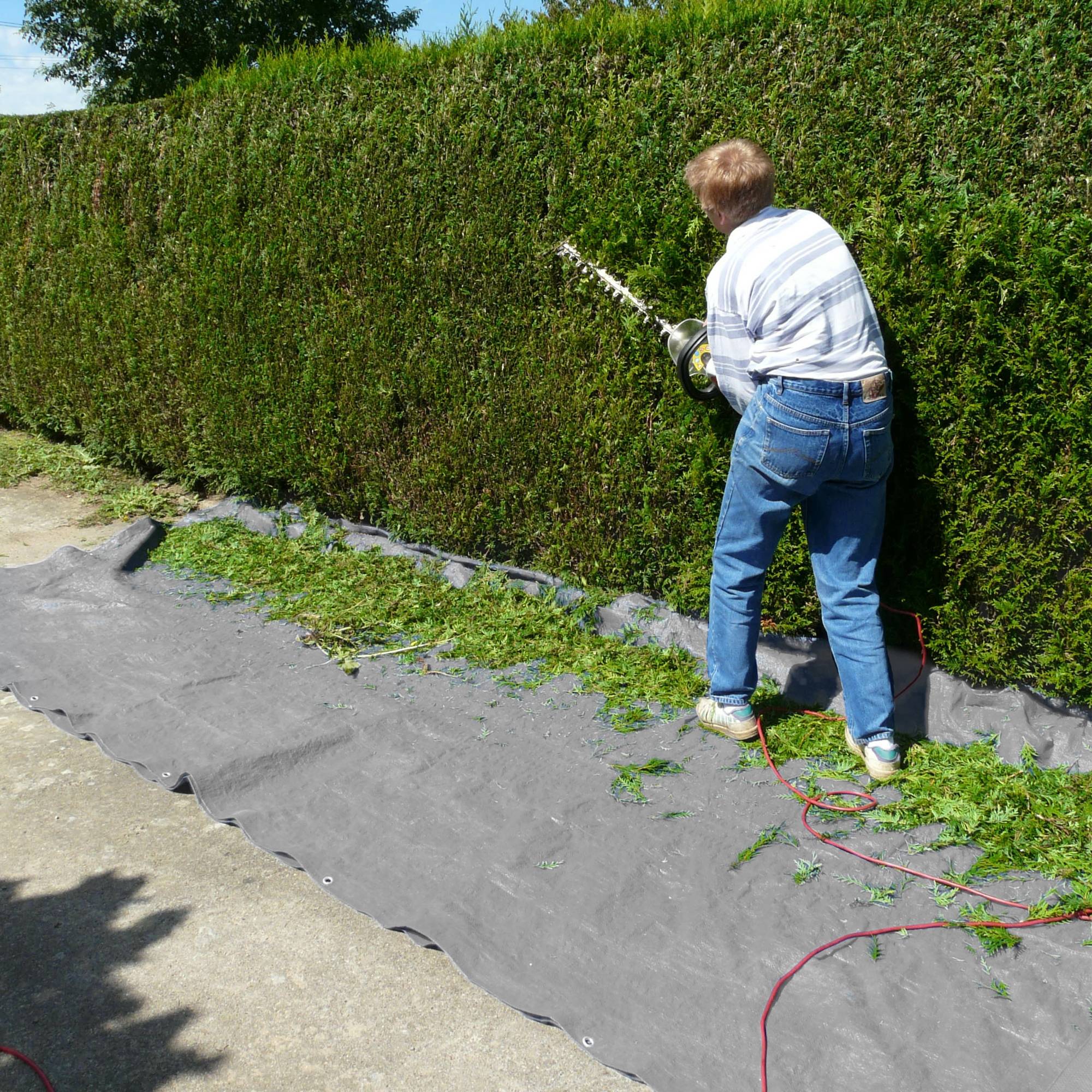 Ecd-Germany - Bâche de Protection Imperméable à l'Eau avec Oeillets - 3x4m 12m² 180g/m²- Polyéthylène PE Gris - Résistant à la Moisissure - Imagen 1