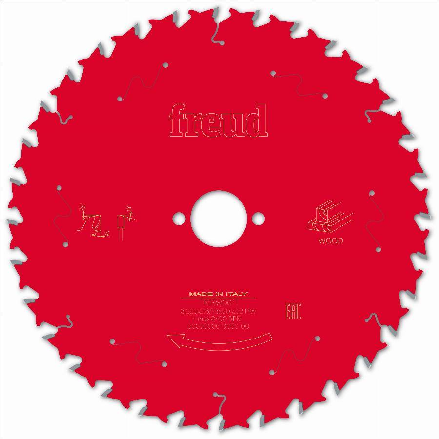 Lame pour scie circulaire portative FREUD - Ø225 2,6/1,6 AL30 Z32 BA 15° - F03FS09772 -FR18W001T - Imagen 1