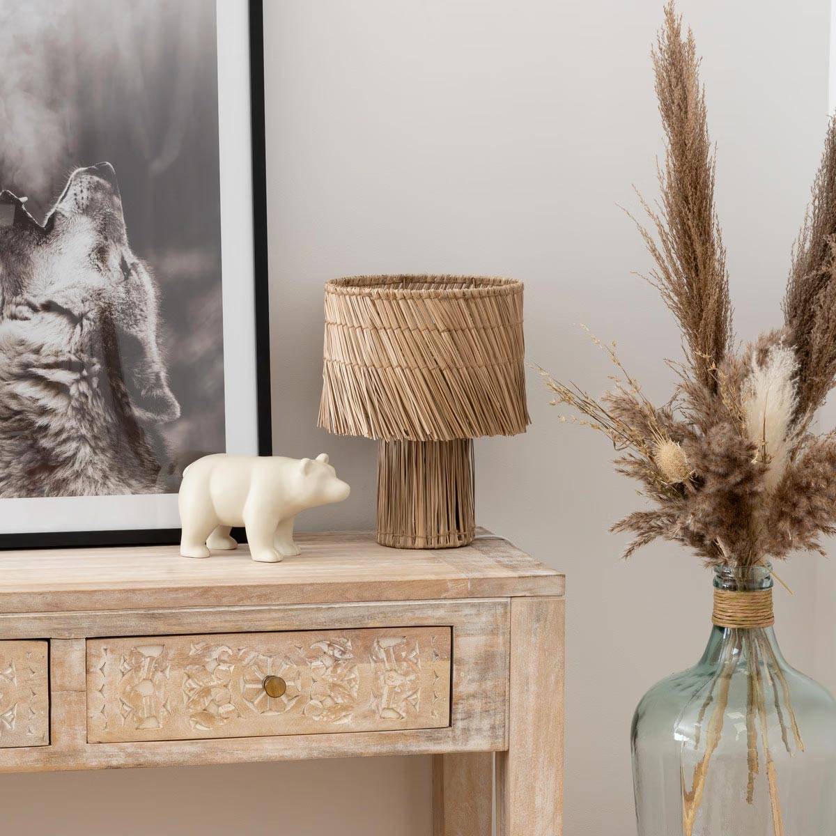 Atmosphera - Objet décoratif Ours en céramique Beige L 22.5 cm - Imagen 3