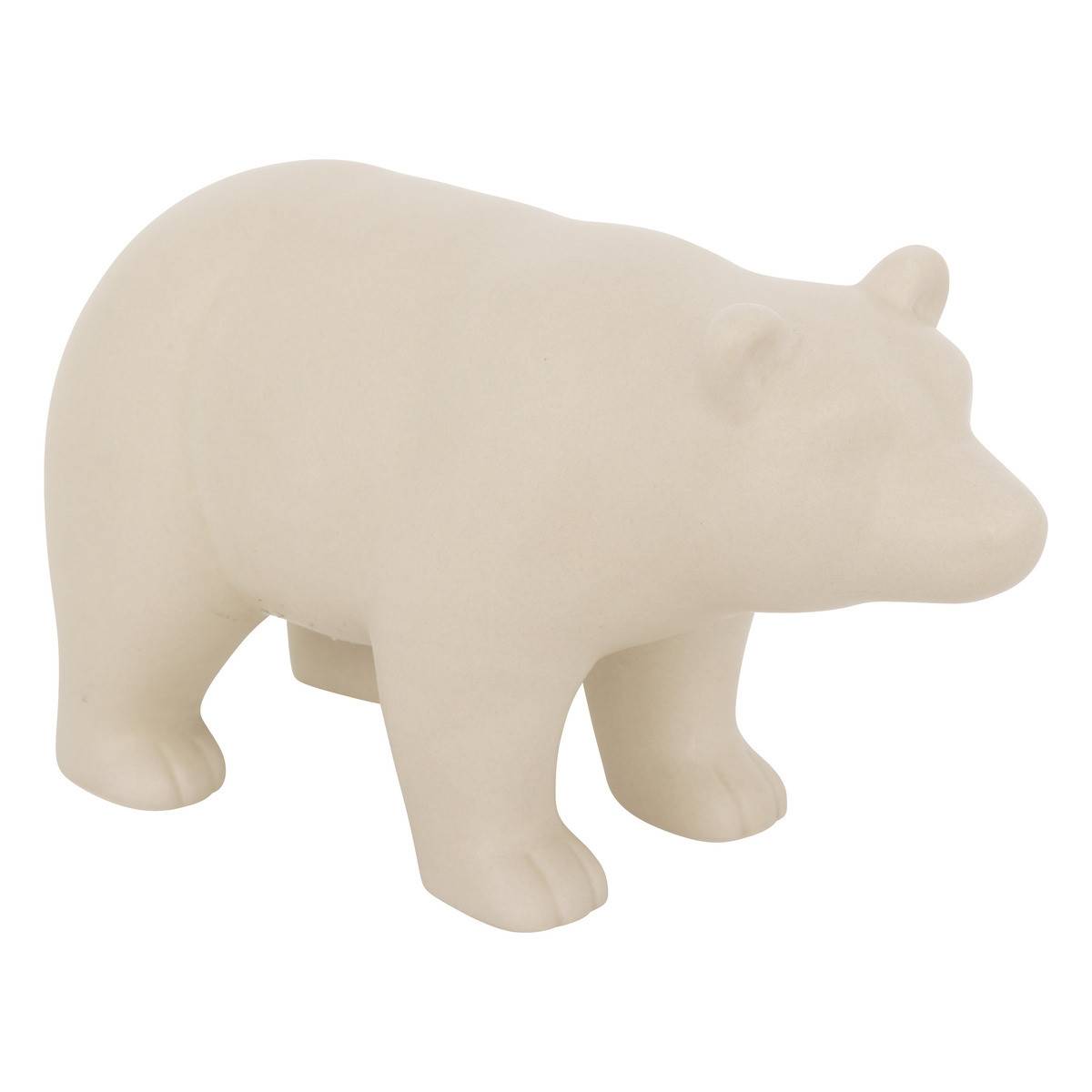 Atmosphera - Objet décoratif Ours en céramique Beige L 22.5 cm - Imagen 1