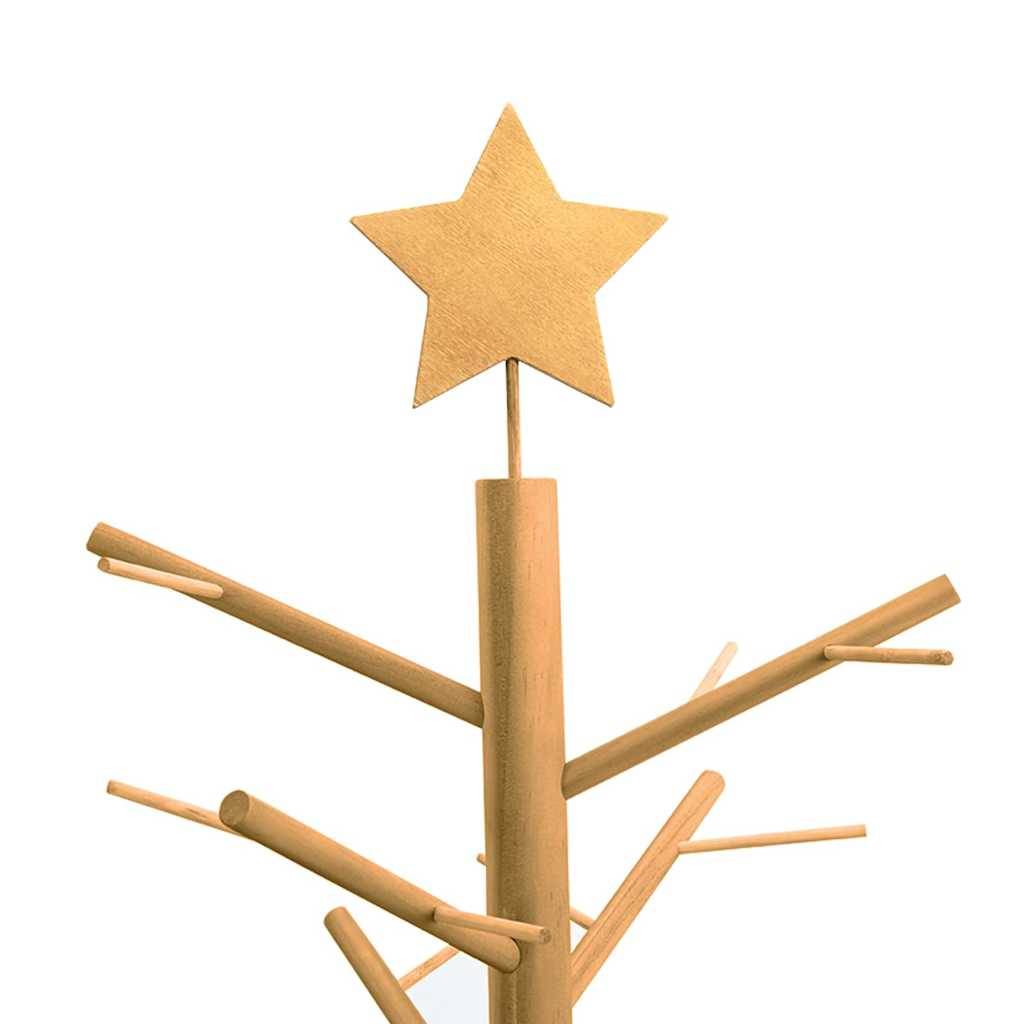 Vidaxl - Arbre de Noël en bois Marron 150 cm Bois de pin massif vidaXL 42018061 - Image 9