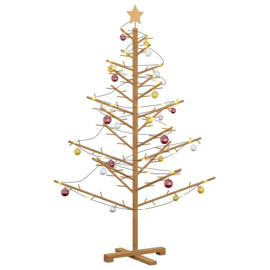 Vidaxl - Arbre de Noël en bois Marron 150 cm Bois de pin massif vidaXL 42018061 - Image 4