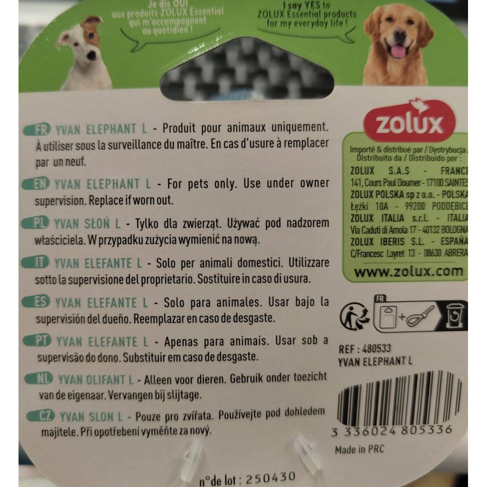 Zolux - Éléphant Yvan L Jouet sonore pour grands chiens - Image 4
