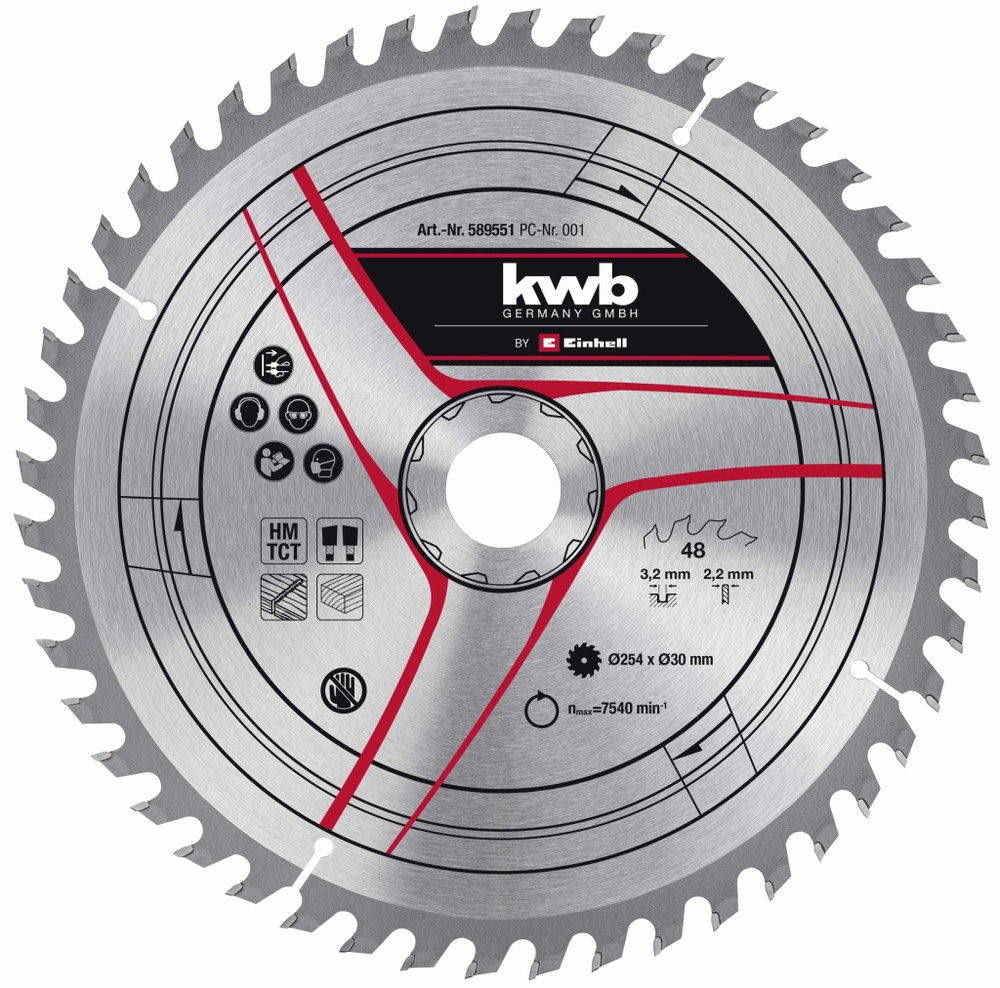Kwb By Einhell - Lame pour scie sur table diamètre 254x30x 3,2 mm, 48 dents - KWB by Einhell