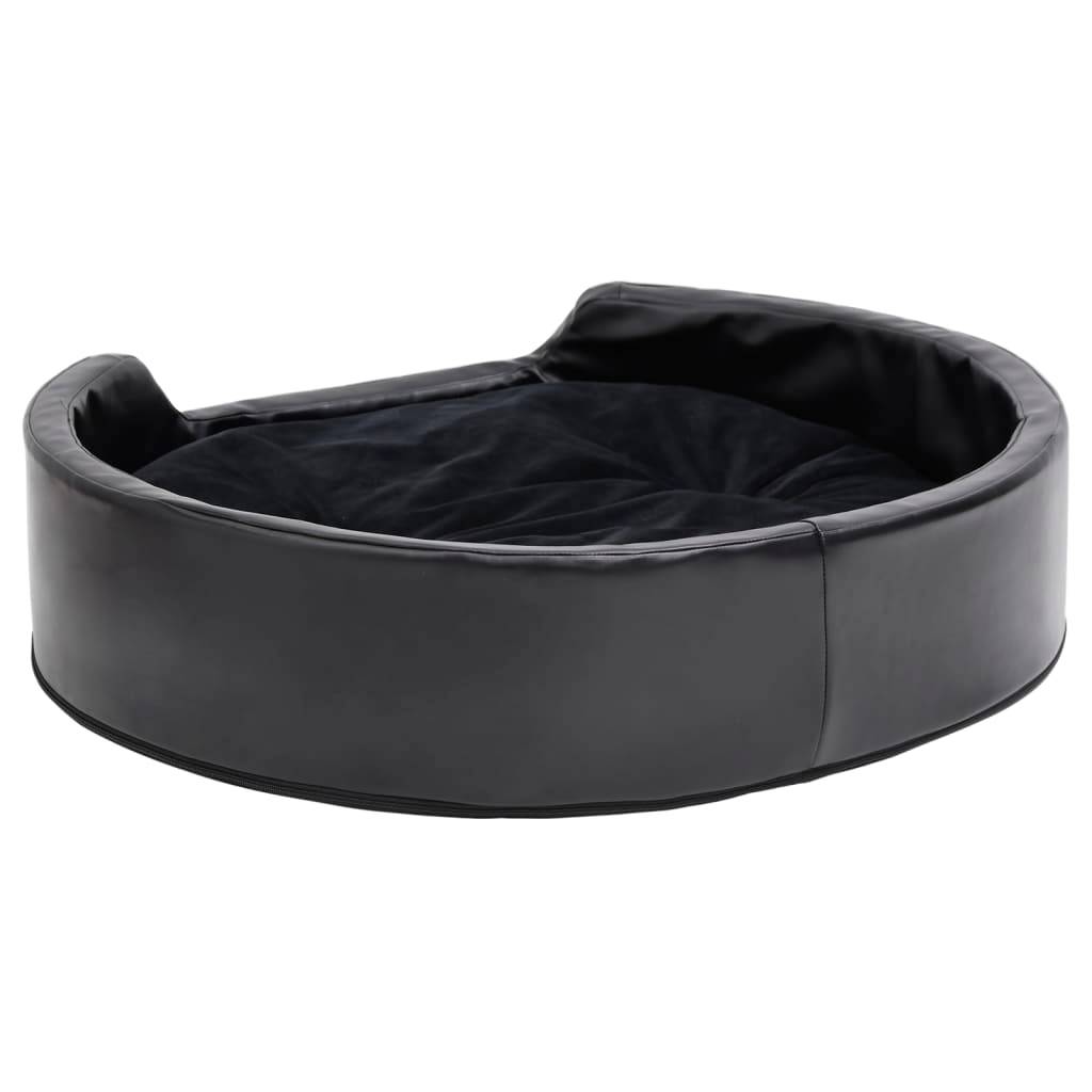 Vidaxl - Lit pour chiens Noir 79x70x19 cm Peluche et similicuir vidaXL 171262 - Imagen 6