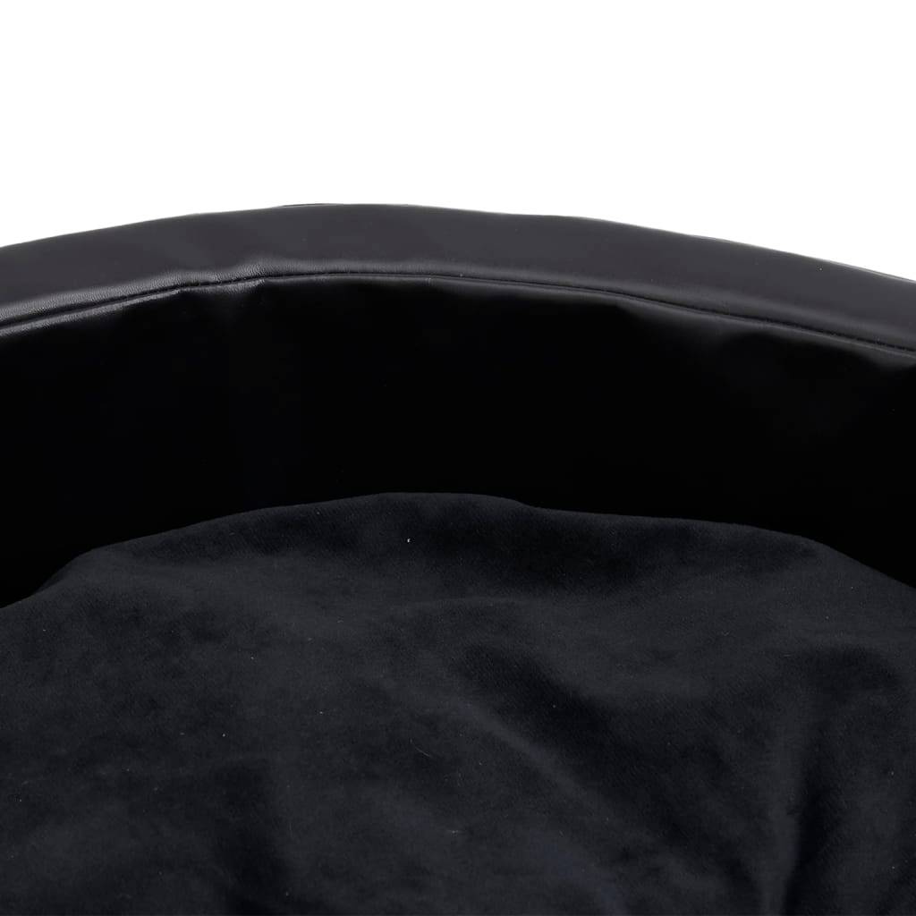 Vidaxl - Lit pour chiens Noir 79x70x19 cm Peluche et similicuir vidaXL 171262 - Imagen 4