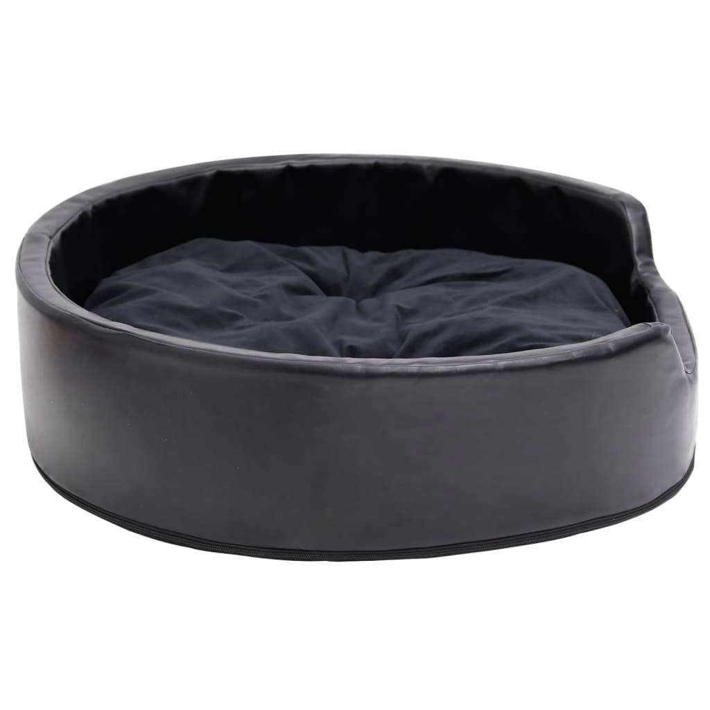 Vidaxl - Lit pour chiens Noir 79x70x19 cm Peluche et similicuir vidaXL 171262 - Imagen 5
