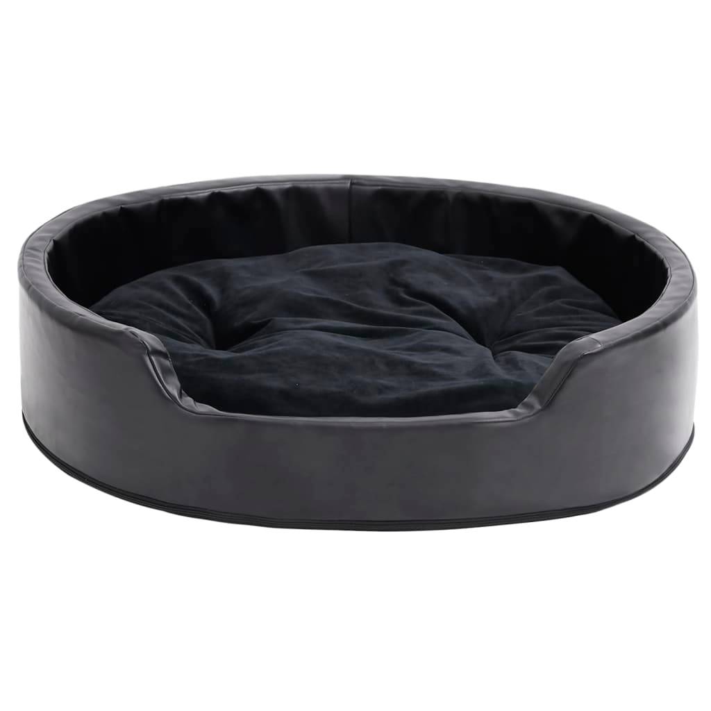 Vidaxl - Lit pour chiens Noir 79x70x19 cm Peluche et similicuir vidaXL 171262 - Imagen 8