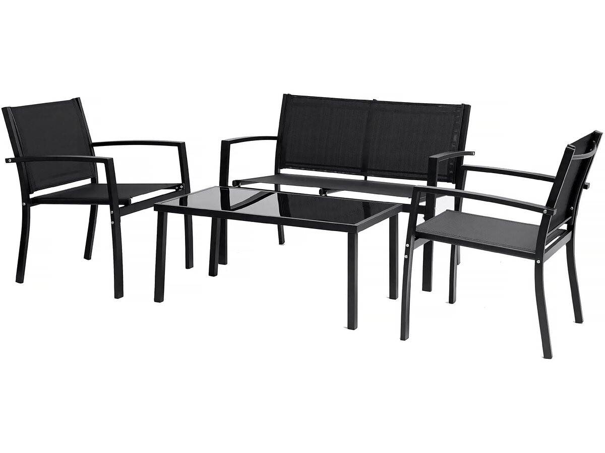Habitat Et Jardin - Salon De Jardin Bas "lino" - 4 Places - Noir -habitat Et Jardin - Image 1
