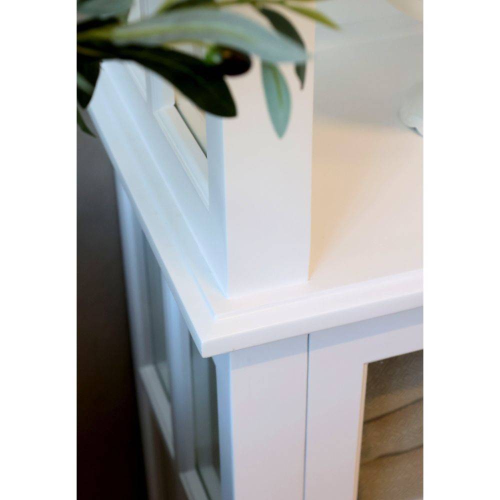 Chemin De Campagne - Armoire 2 portes rangement chambre salle de bain bois blanc 196cm Chemin de campagne - Imagen 6