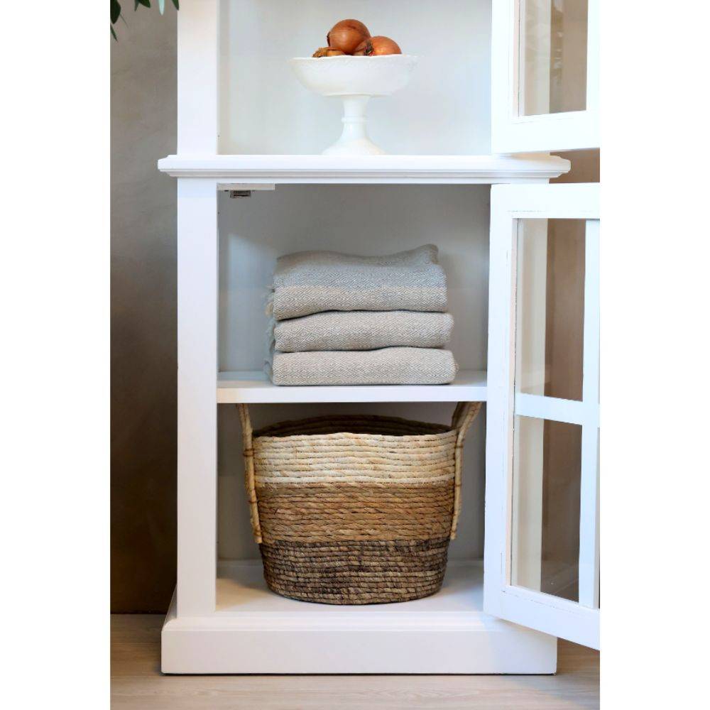 Chemin De Campagne - Armoire 2 portes rangement chambre salle de bain bois blanc 196cm Chemin de campagne - Imagen 4