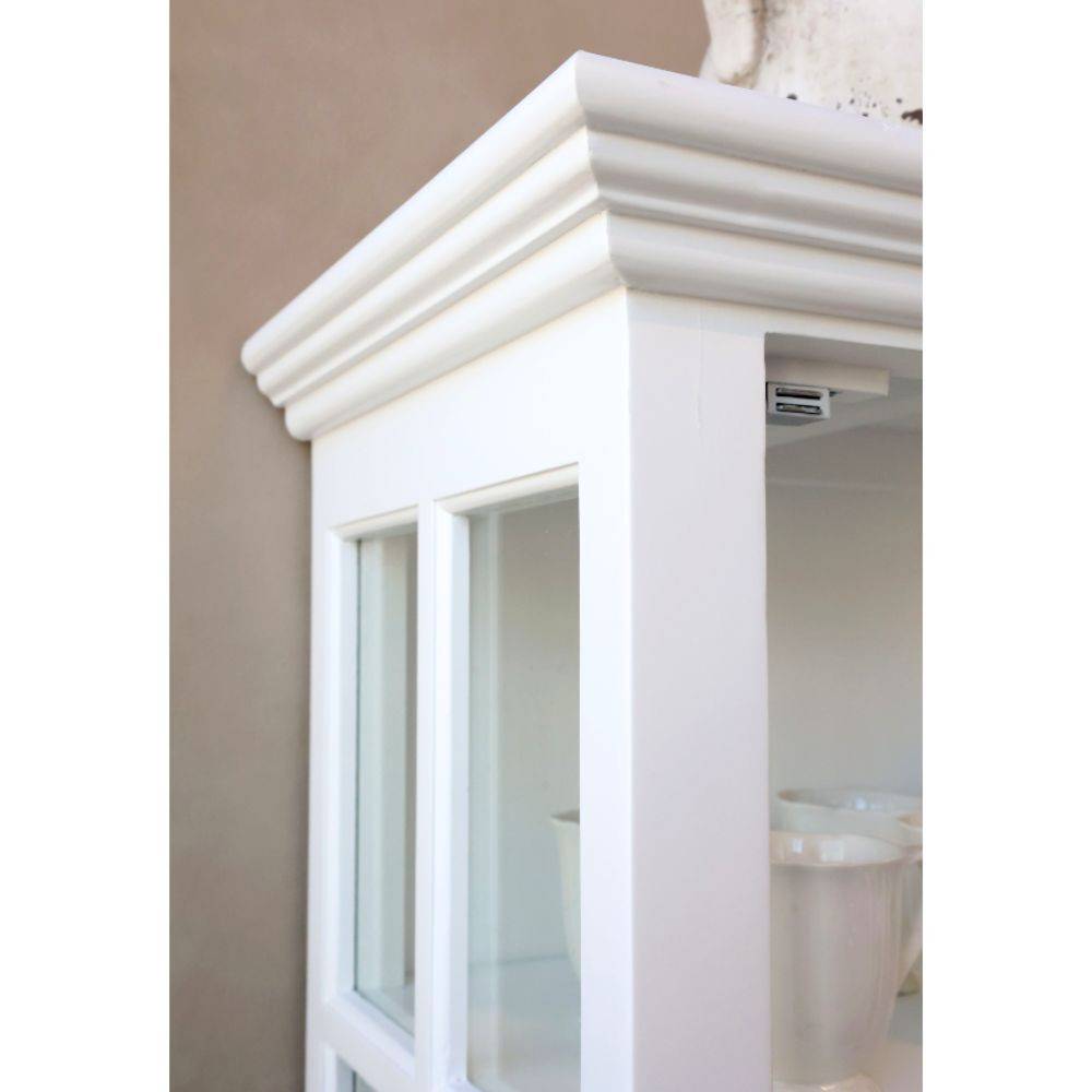 Chemin De Campagne - Armoire 2 portes rangement chambre salle de bain bois blanc 196cm Chemin de campagne - Imagen 5