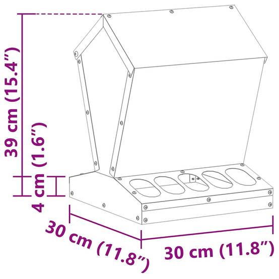 Petit Mangeoire Cube Acier Poule Compact 4kg Noir - ComfortXL Outdoor Living - Image 7