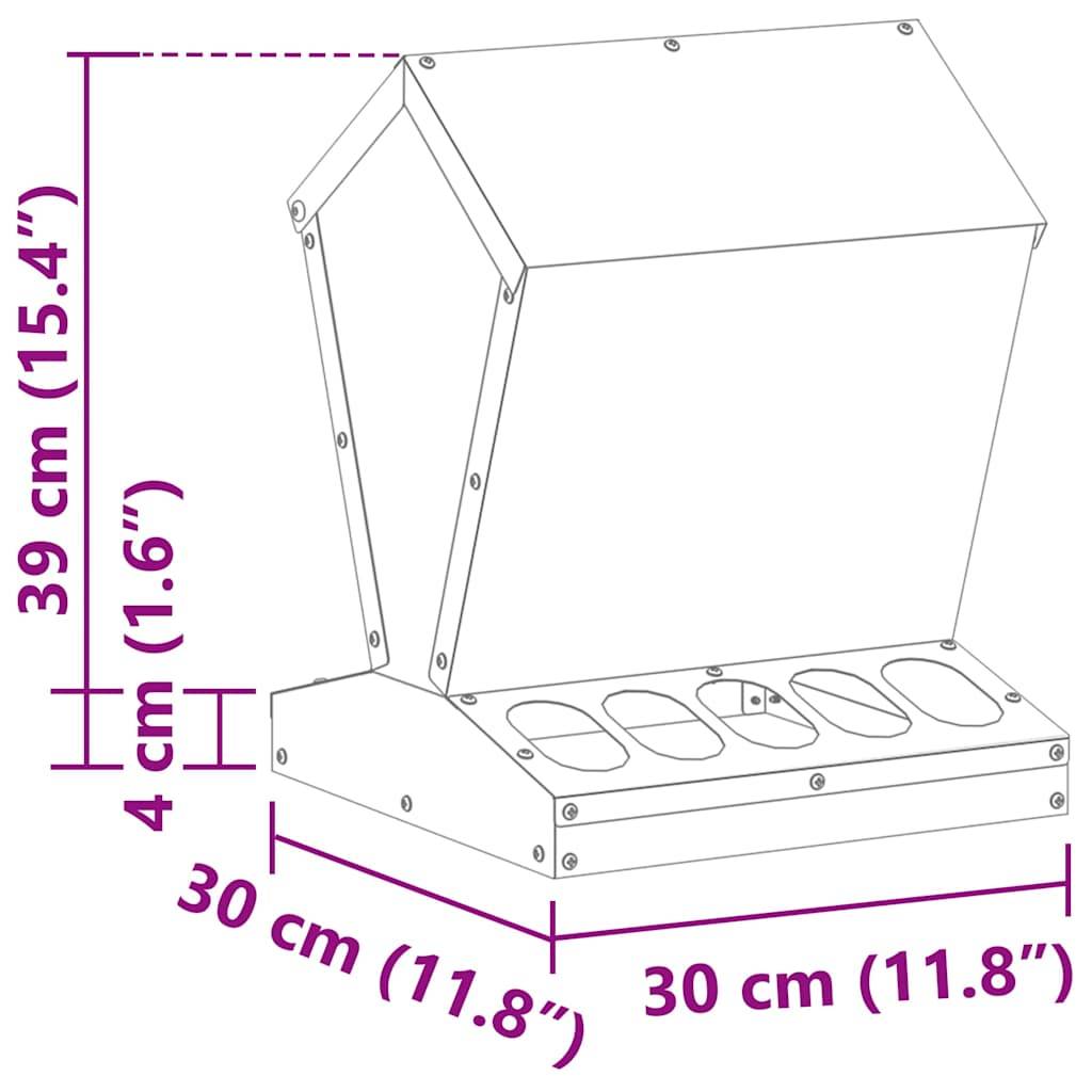 Petit Mangeoire Cube Acier Poule Compact 4kg Noir - ComfortXL Outdoor Living - Image 7