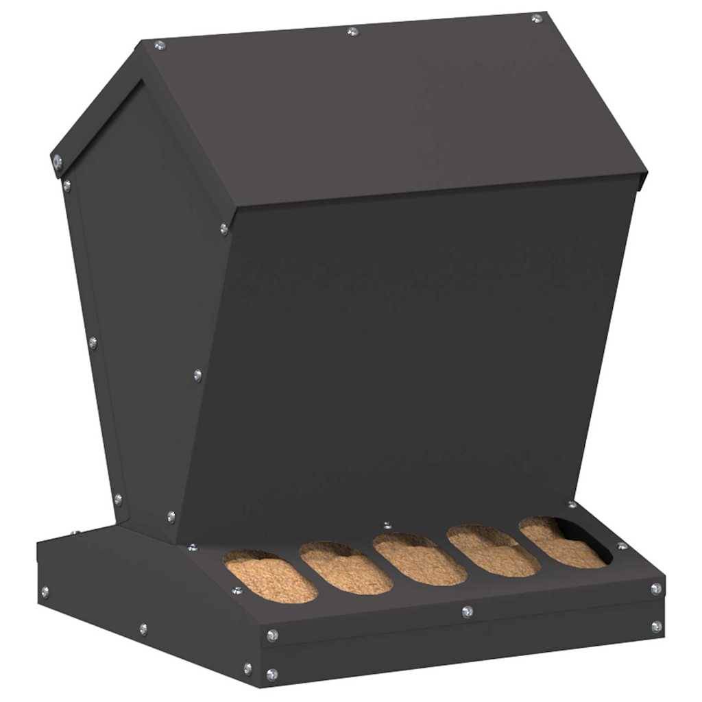 Petit Mangeoire Cube Acier Poule Compact 4kg Noir - ComfortXL Outdoor Living - Image 3