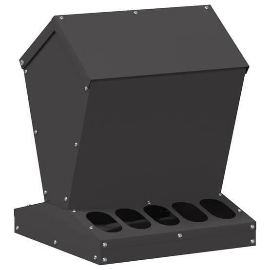 Petit Mangeoire Cube Acier Poule Compact 4kg Noir - ComfortXL Outdoor Living - Image 2