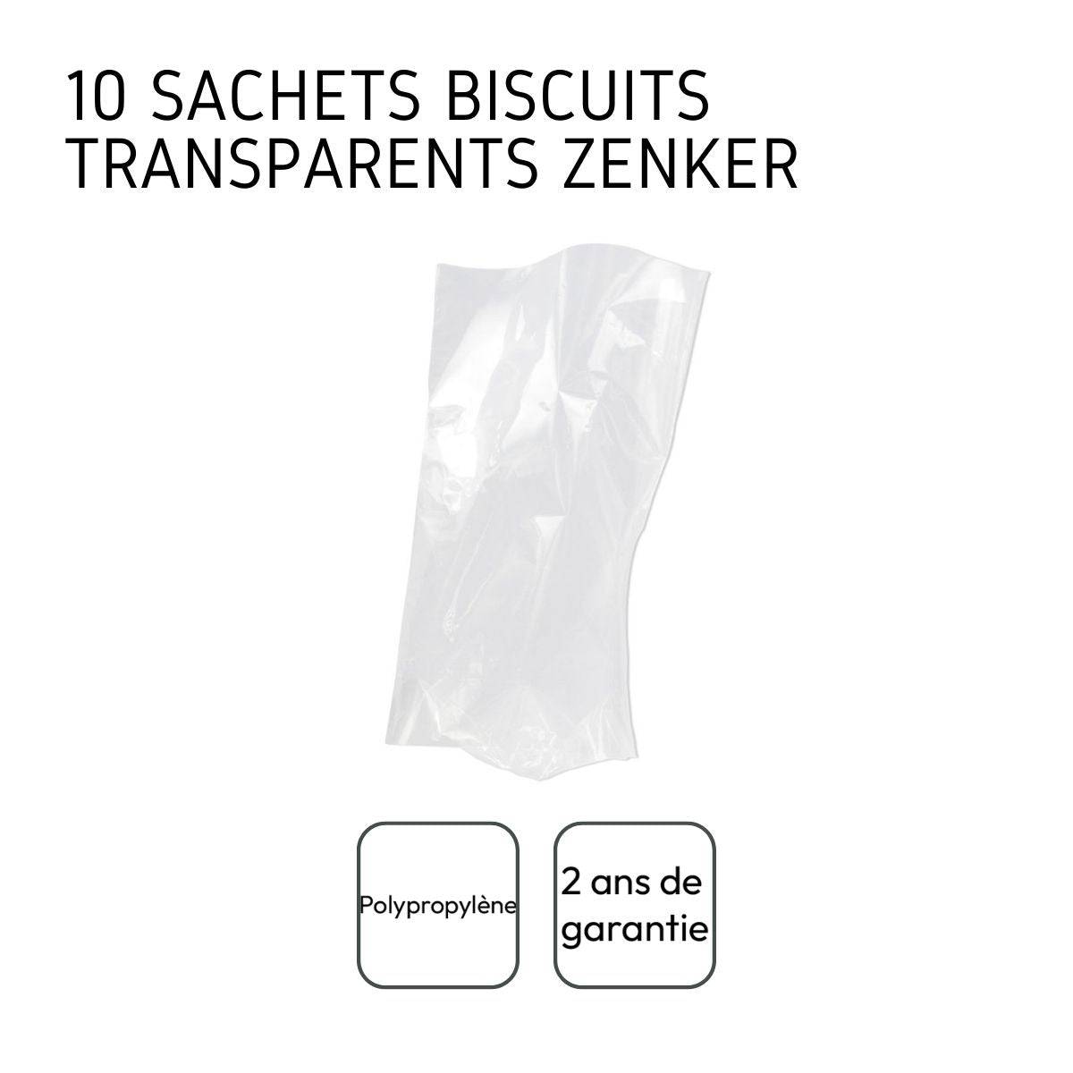 Lot de 10 sachets biscuits transparents Zenker - Image 4