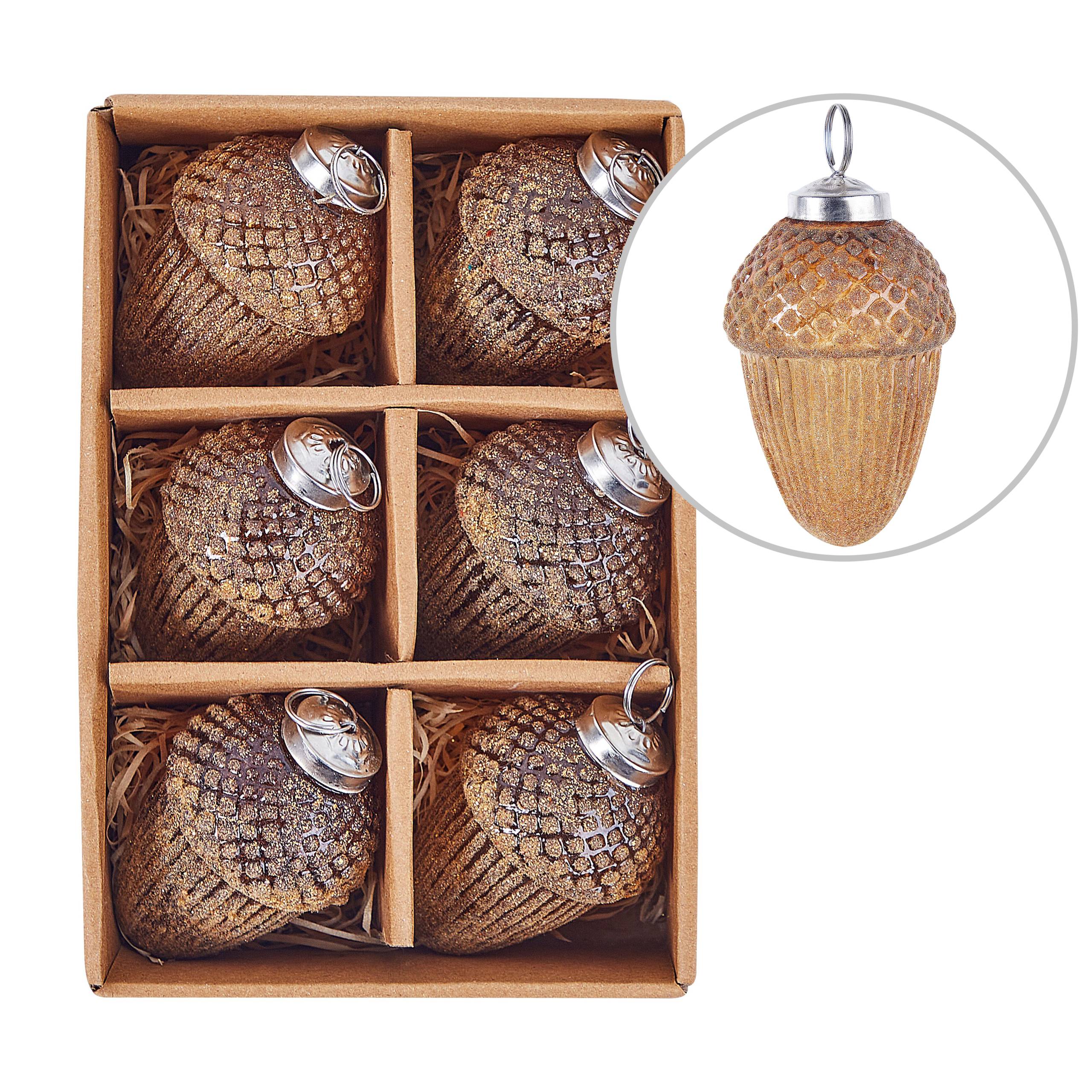 Beliani - Boules de Noël Verre Doré AMBRE - Beliani - Imagen 2