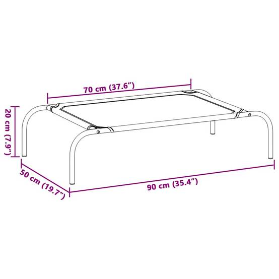 Lit surélevé pour chien Textilène respirant pour intérieur extérieur Noir S – ComfortXL Pet Living - Image 8