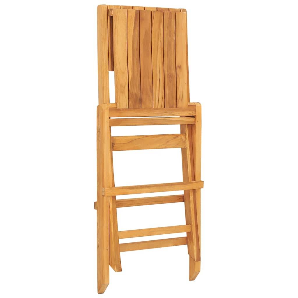 Chaises de jardin pliantes lot de 4 bois de teck naturel 47 x 62 x 90 cm - PANGIVO - Image 2