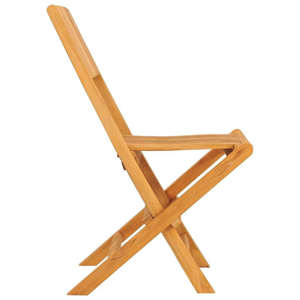 Chaises de jardin pliantes lot de 4 bois de teck naturel 47 x 62 x 90 cm - PANGIVO - Image 4