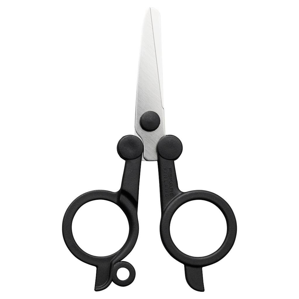Fiskars - Ciseaux de voyage pliables - ReNew ambidextres - découpe compacte et sécurisée - Image 1